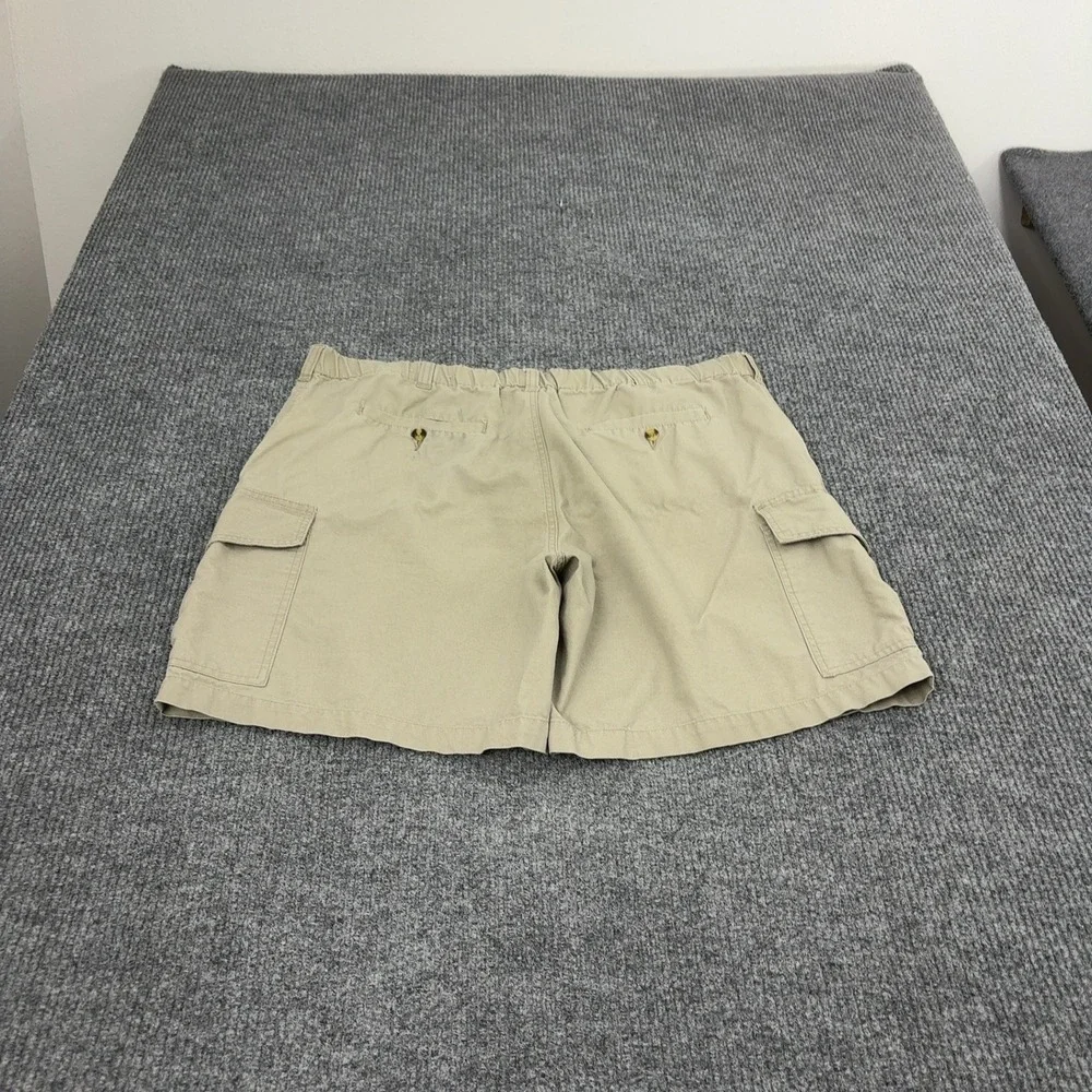 Scandia Woods Cargo Shorts Mens 38 Tan Cotton Elastic Waist Outdoor Gorpcore